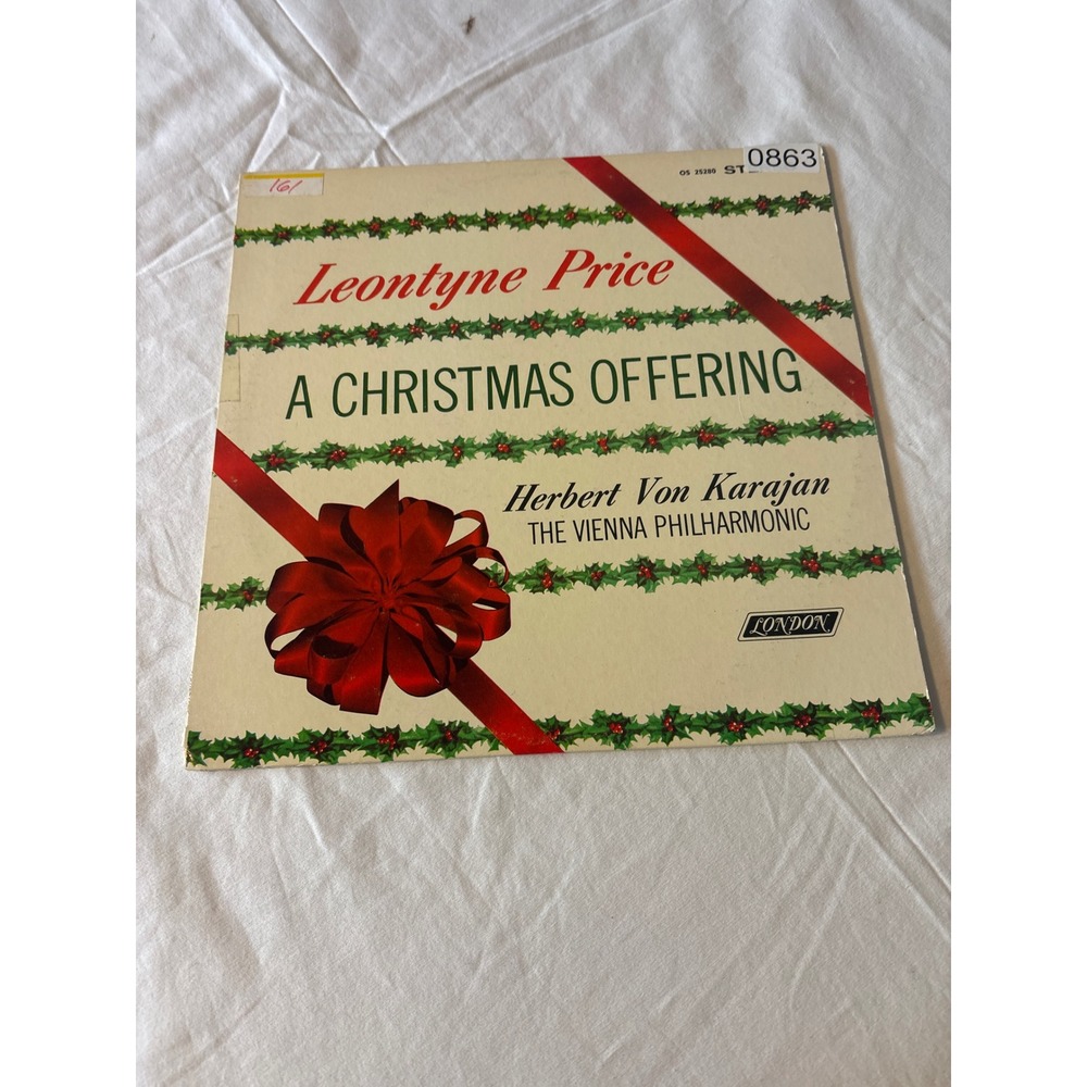 London A Christmas Offering Leontyne Price Vinyl LP 12in White Good OS 25280